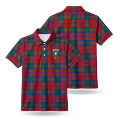Lindsay Modern Tartan Crest Birdseye Mesh Polo Shirt