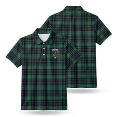 MacAulay Hunting Ancient Tartan Crest Birdseye Mesh Polo Shirt