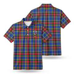 MacBeth Modern Tartan Crest Birdseye Mesh Polo Shirt
