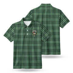 MacDonald Lord of the Isles Hunting Tartan Crest Birdseye Mesh Polo Shirt