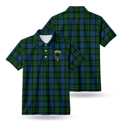 MacKie Tartan Crest Birdseye Mesh Polo Shirt