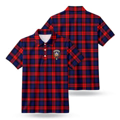 MacLachlan Modern Tartan Crest Birdseye Mesh Polo Shirt