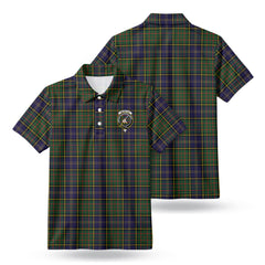 MacMillan Hunting Modern Tartan Crest Birdseye Mesh Polo Shirt