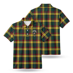 MacMillan Old Modern Tartan Crest Birdseye Mesh Polo Shirt