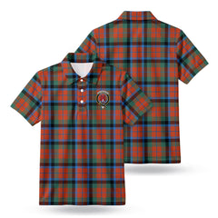 MacNaughton Ancient Tartan Crest Birdseye Mesh Polo Shirt