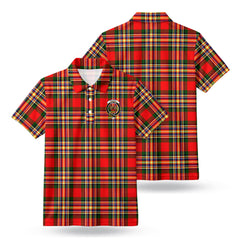 Makgill Tartan Crest Birdseye Mesh Polo Shirt