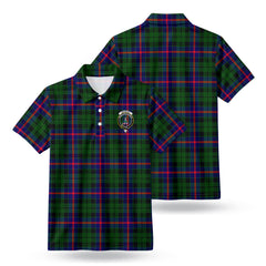 Morrison Modern Tartan Crest Birdseye Mesh Polo Shirt