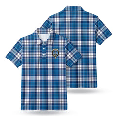 Roberton Tartan Crest Birdseye Mesh Polo Shirt
