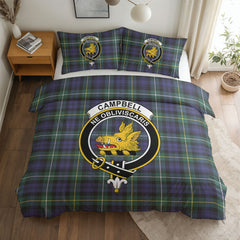 Campbell Argyll Modern Tartan Crest Bedding Set