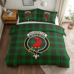 Halkerston Tartan Crest Bedding Set