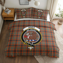 Innes Ancient Tartan Crest Bedding Set