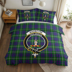 MacIntyre Hunting Modern Tartan Crest Bedding Set