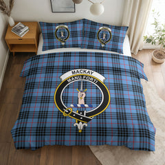 MacKay Blue Tartan Crest Bedding Set