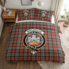 MacLachlan Weathered Tartan Crest Bedding Set