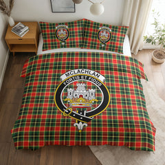 McLachlan Hunting Modern Tartan Crest Bedding Set