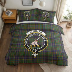 McMillan Hunting Modern Tartan Crest Bedding Set