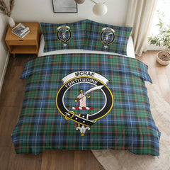 McRae Hunting Ancient Tartan Crest Bedding Set