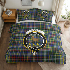Scott Green Modern Tartan Crest Bedding Set