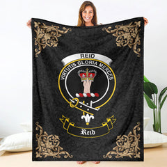 Reid Crest Tartan Premium Blanket Black