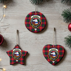 Belshes Tartan Crest Christmas Ceramic Ornament