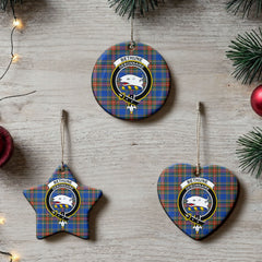 Bethune Ancient Tartan Crest Christmas Ceramic Ornament
