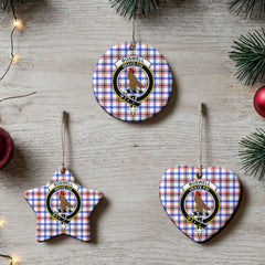 Boswell Modern Tartan Crest Christmas Ceramic Ornament