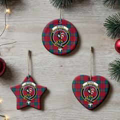 Byres Tartan Crest Christmas Ceramic Ornament