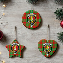 Callander Tartan Crest Christmas Ceramic Ornament