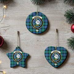 Campbell of Cawdor Ancient Tartan Crest Christmas Ceramic Ornament