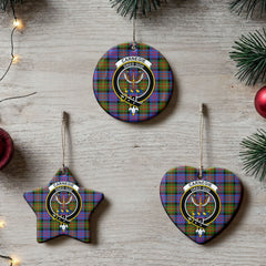 Carnegie Ancient Tartan Crest Christmas Ceramic Ornament