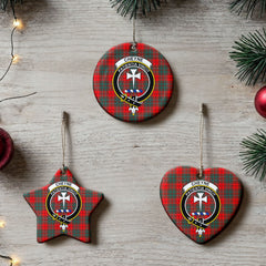 Cheyne Tartan Crest Christmas Ceramic Ornament