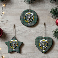 Craig Tartan Crest Christmas Ceramic Ornament
