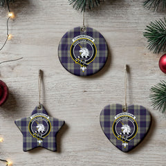 Cunningham Dress Blue Dancers Tartan Crest Christmas Ceramic Ornament