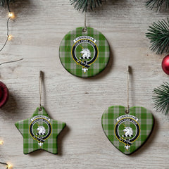 Cunningham Dress Green Dancers Tartan Crest Christmas Ceramic Ornament