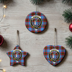 Dalmahoy Tartan Crest Christmas Ceramic Ornament