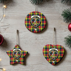 Dewar Tartan Crest Christmas Ceramic Ornament