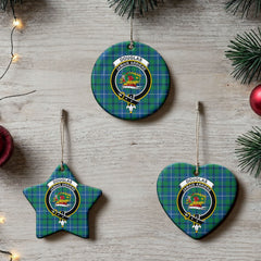 Douglas Ancient Tartan Crest Christmas Ceramic Ornament