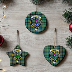 Ferguson Ancient Tartan Crest Christmas Ceramic Ornament