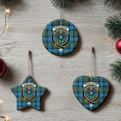 Fergusson Ancient Tartan Crest Christmas Ceramic Ornament