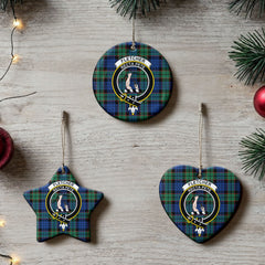 Fletcher Ancient Tartan Crest Christmas Ceramic Ornament