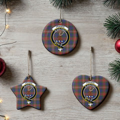 Fraser (of Lovat) Hunting Modern Tartan Crest Christmas Ceramic Ornament