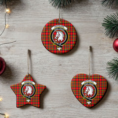 Hepburn Tartan Crest Christmas Ceramic Ornament