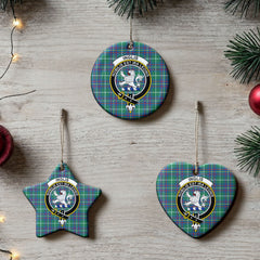 Inglis Ancient Tartan Crest Christmas Ceramic Ornament