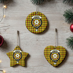 Jardine Tartan Crest Christmas Ceramic Ornament