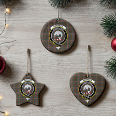 Kennedy Weathered Tartan Crest Christmas Ceramic Ornament