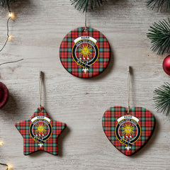 Kerr Ancient Tartan Crest Christmas Ceramic Ornament