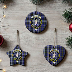 Kilmarnock Tartan Crest Christmas Ceramic Ornament