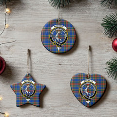 MacBeth Ancient Tartan Crest Christmas Ceramic Ornament