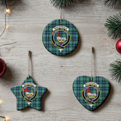 MacDonald of the Isles Hunting Ancient Tartan Crest Christmas Ceramic Ornament