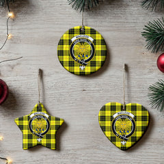 MacLeod of Lewis Modern Tartan Crest Christmas Ceramic Ornament